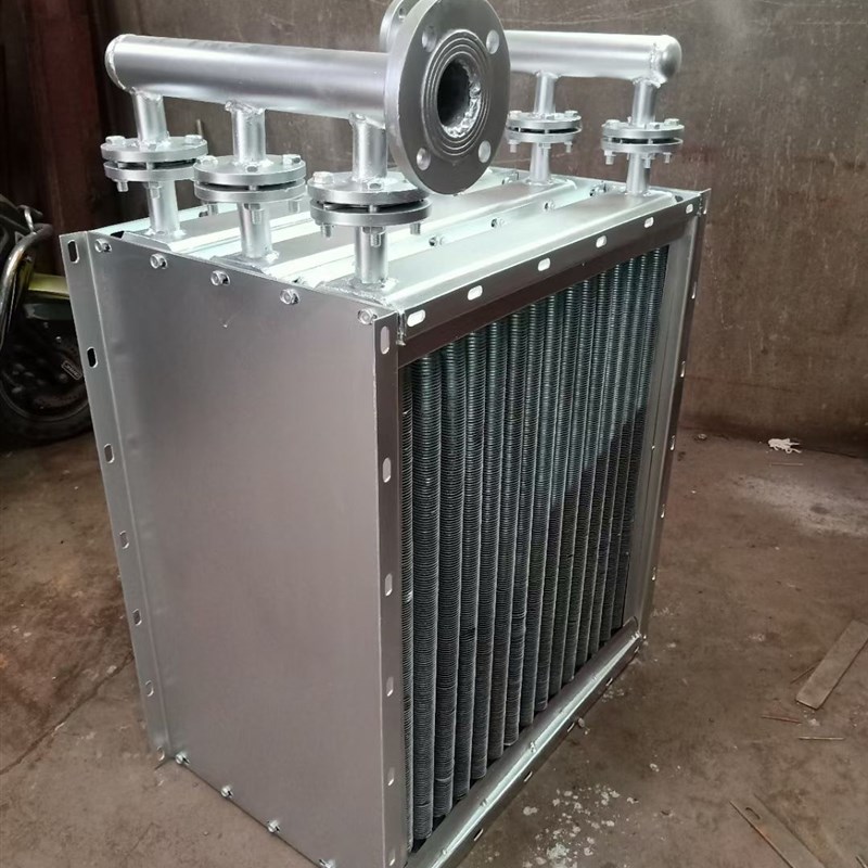 工業(yè)烘干機蒸汽散熱器導熱油箱碳鋼換熱器不銹鋼翅片60公分特價